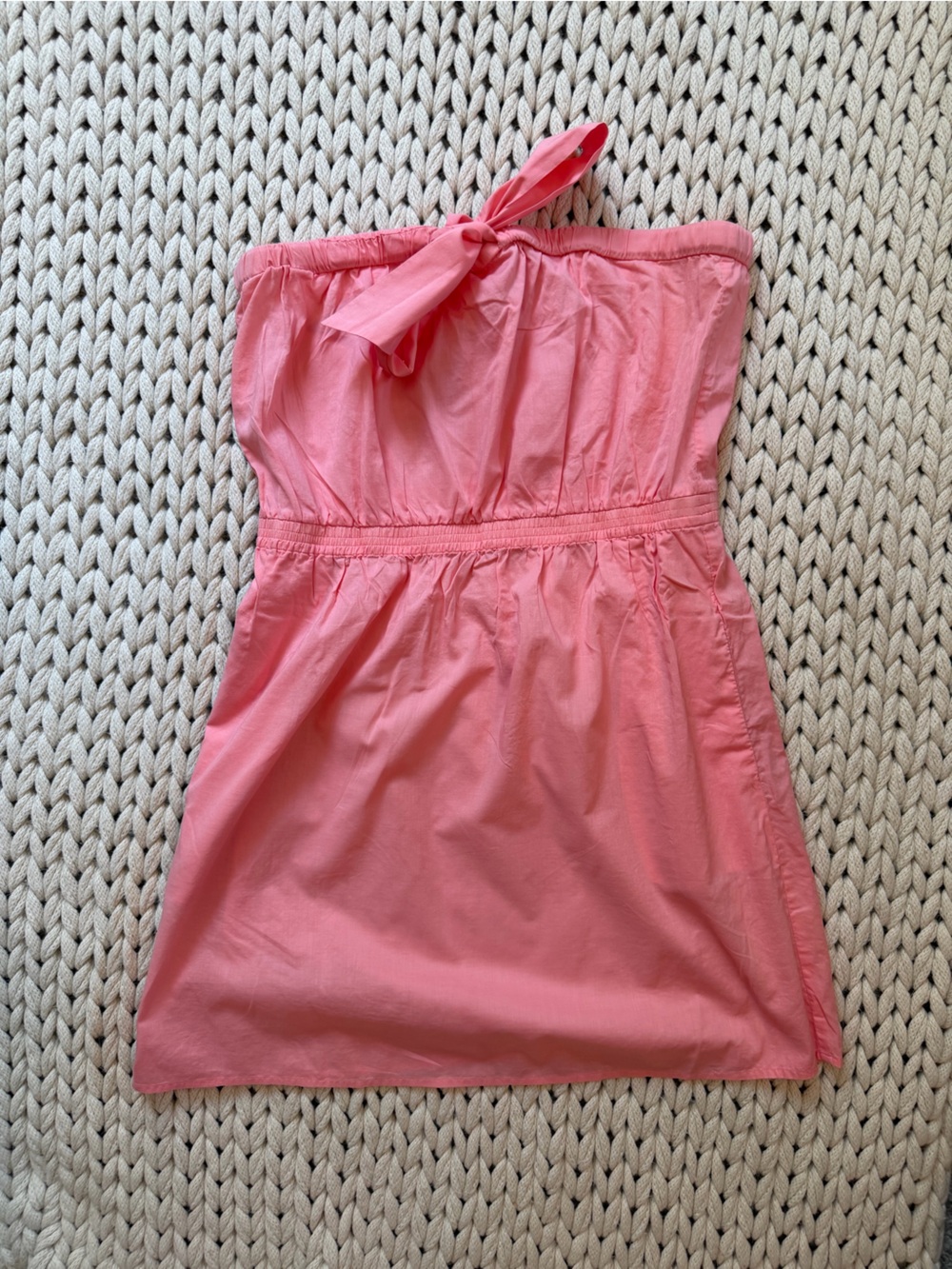 J. Crew size large pink strapless 100% cotton dress